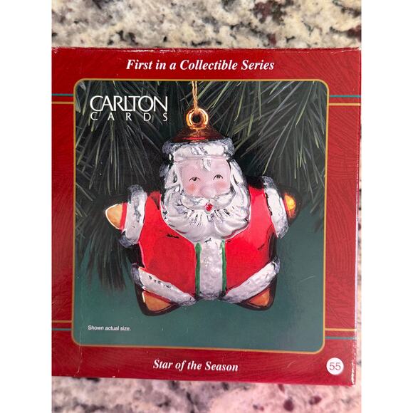 Vintage Carlton Cards Santa “Star of the Season” Ornament Heirloom Collection - Picture 1 of 16